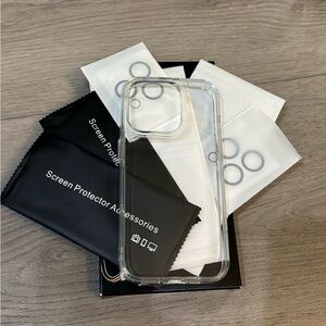 OPXYL Clear iPhone 15 Pro Smartphone Case & Screen Protectors & Lens Protectors